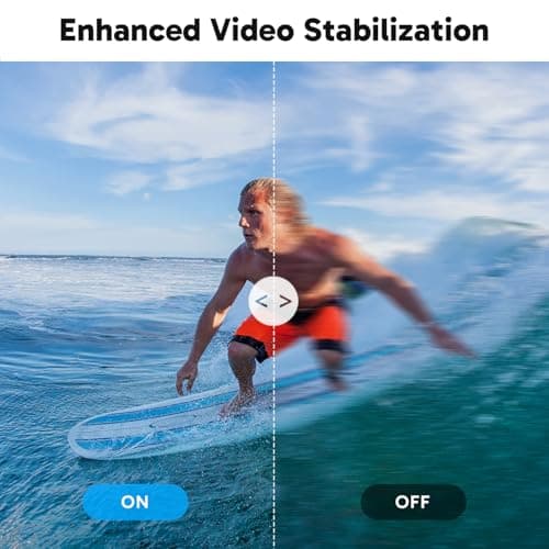 AKASO Brave 7 LE 4K30fps Cámara de acción con tarjeta de memoria MicroSDXC U3 de 64 GB Kit de accesorios Paquete Ultra HD 131FT Cámara impermeable EIS 2.0 WiFi Control remoto Zoom Cámara subacuática - imagen 5