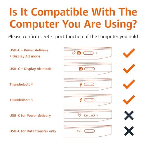 Amazon Basics Adaptador de cable USB-C (fuente) a HDMI (pantalla) unidireccional de aluminio premium (compatible con Thunderbolt 3) 4K@60Hz, 6 pies, negro - imagen 3