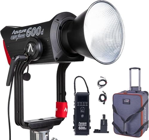 Aputure Luz de vídeo LED 600D, luz diurna de 600 W, 5600 K (montaje en V), 100 000 lux a 3.3 ft con iluminación FX, control de aplicación compatible para estudio, grabación de vídeo, juegos, radiodifusión (LS 600D) - imagen 2