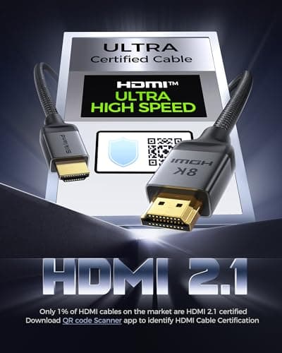 Cable HDMI 2.1 certificado Silkland, [4K@240Hz 144Hz 120Hz, 8K@60Hz] Cable HDMI de ultra alta velocidad 1440P 48Gbps (actualizado trenzado), HDR10+, eARC, HDCP 2.3, compatible con Xbox/PS5/PS4/Roku TV-6.6ft - imagen 3