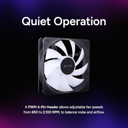 Cooler Master Elite Liquid 240 CPU AIO Cooler - Radiador de 240 mm, 2 ventiladores ARGB PWM, diseño de bomba de doble cámara, refrigeración ultrasilenciosa de alto rendimiento, AMD AM5/AM4 e Intel LGA 1851/1700, negro - imagen 5