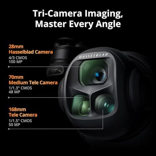 DJI Mavic 4 Pro Drone con DJI RC 2, Drone insignia de tres cámaras con cámara Hasselblad de 100 MP 4/3 CMOS, para profesionales, transmisión de vídeo de 30 km/18,6 mi, tiempo de vuelo máximo de 51 minutos - imagen 3