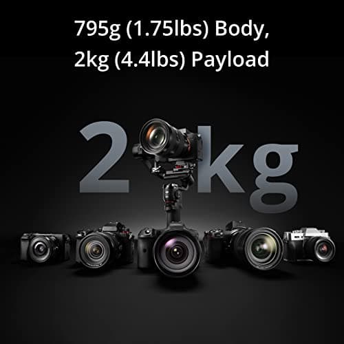 DJI RS 3 Mini, Estabilizador de cardán de 3 ejes para cámaras Canon/Sony/Panasonic/Nikon/Fujifilm, carga útil probada de 2 kg (4,4 lbs), cardán de cámara con disparo vertical nativo, negro - imagen 3
