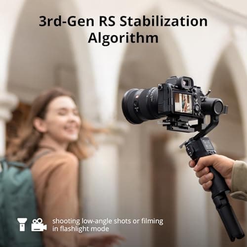DJI RS 3 Mini, Estabilizador de cardán de 3 ejes para cámaras Canon/Sony/Panasonic/Nikon/Fujifilm, carga útil probada de 2 kg (4,4 lbs), cardán de cámara con disparo vertical nativo, negro - imagen 5