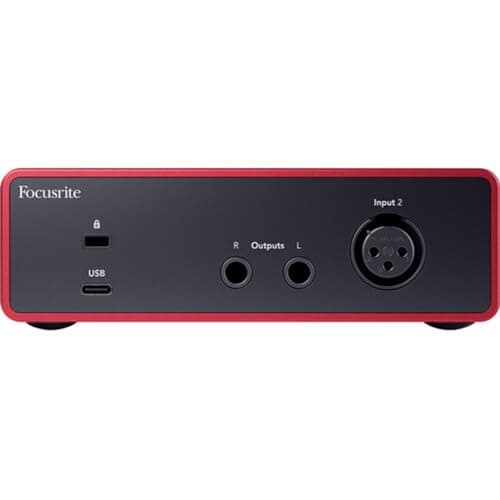 Focusrite Scarlett Solo Studio USB-C interfaz de audio con micrófono y auriculares (4ª generación) con abrazadera en soporte para auriculares, trípode para micrófono + pluma, filtro Kellopy Pop y cable XLR - imagen 4