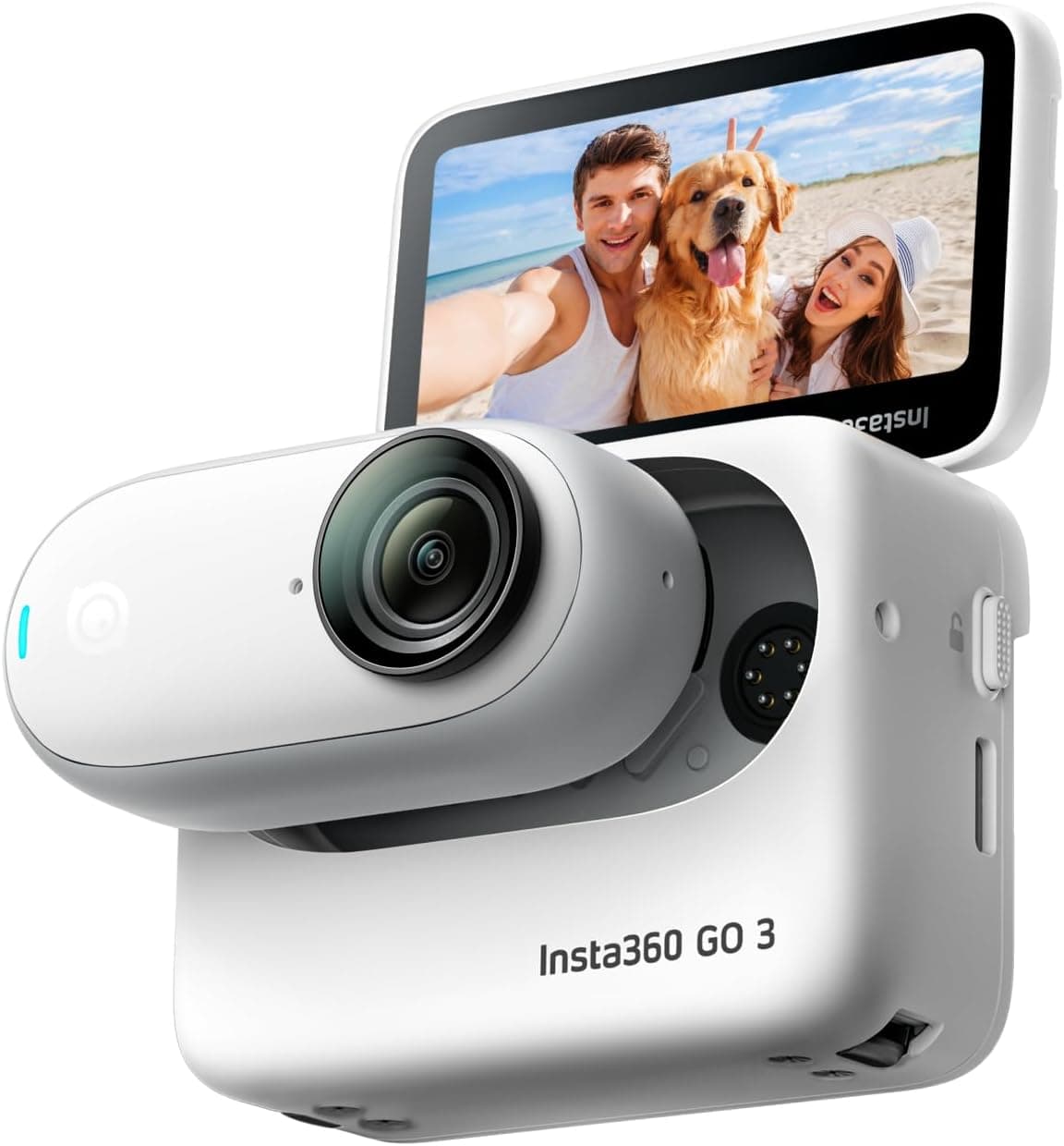 Insta360 GO 3 64GB – Cámara Vlogging para Creadores, Vloggers, Mini Cámara de Acción con Pantalla Táctil Flip, Ligera y Portátil, POV Manos Libres, Montaje en Cualquier Lugar, Estabilización, Vista Previa Remota, Resistente al Agua - imagen 1