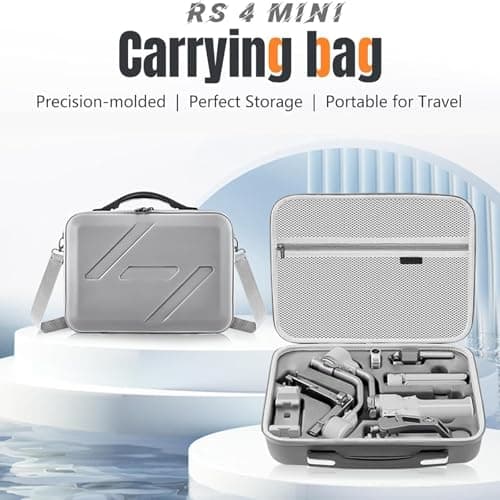 Mini estuche de transporte RS 4, estuche de almacenamiento portátil de cuero PU, bolso de hombro de viaje para DJI Ronin RS4 Mini estabilizador de cardán y accesorios - imagen 3