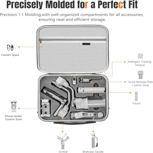 Mini estuche de transporte RS 4, estuche de almacenamiento portátil de cuero PU, bolso de hombro de viaje para DJI Ronin RS4 Mini estabilizador de cardán y accesorios - imagen 4