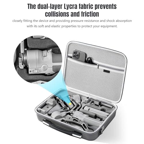 Mini estuche de transporte RS 4, estuche de almacenamiento portátil de cuero PU, bolso de hombro de viaje para DJI Ronin RS4 Mini estabilizador de cardán y accesorios - imagen 5