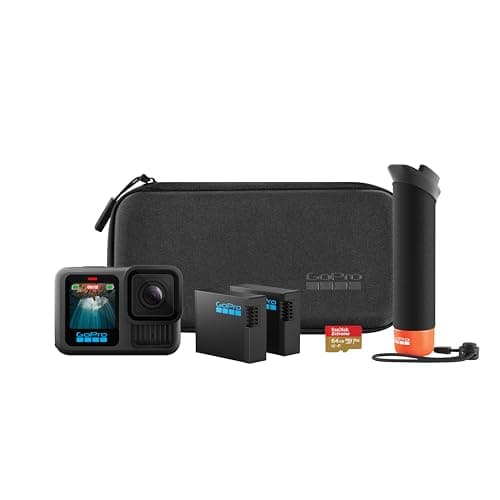 Paquete de accesorios GoPro HERO13 Black: incluye el controlador, 2 baterías Enduro, 2 soportes adhesivos curvos, tarjeta microSD SanDisk de 64 GB y estuche de transporte - imagen 2