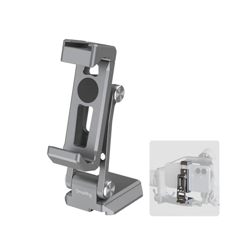 SMALLRIG Soporte de metal para teléfono con placa base para Arca-Swiss, compatible con DJI RS 4 Mini y RS 3 Mini, adaptador de montaje para teléfono compatible con juntas de ajuste libres, soporte de trípode para teléfono para iPhone 17/16/15-5338 - imagen 2