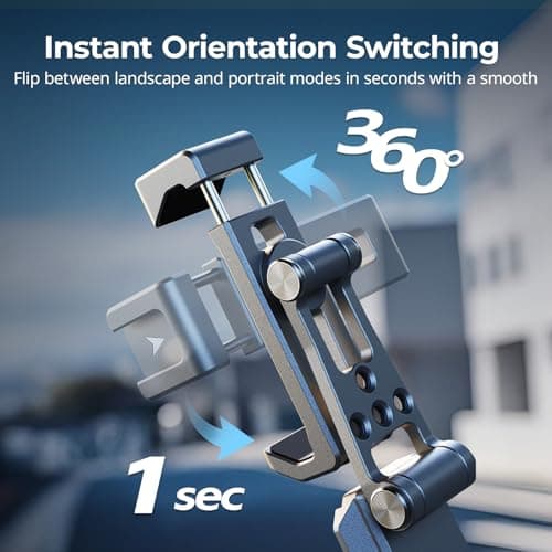 SMALLRIG Soporte de metal para teléfono con placa base para Arca-Swiss, compatible con DJI RS 4 Mini y RS 3 Mini, adaptador de montaje para teléfono compatible con juntas de ajuste libres, soporte de trípode para teléfono para iPhone 17/16/15-5338 - imagen 3
