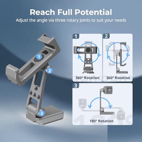 SMALLRIG Soporte de metal para teléfono con placa base para Arca-Swiss, compatible con DJI RS 4 Mini y RS 3 Mini, adaptador de montaje para teléfono compatible con juntas de ajuste libres, soporte de trípode para teléfono para iPhone 17/16/15-5338 - imagen 5