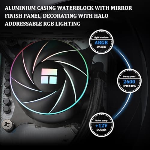 Thermalright Aqua Elite 360 ​​ARGB Enfriador líquido de CPU, tamaño de fila de enfriamiento 360 AIO, 3 ventiladores PWM de 120 mm, enfriador de CPU de computadora, para AMD:AM4/AM5, Intel LGA1851/1150/1151/1200/2011/1700 - imagen 5