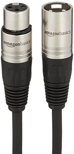 Amazon Basics Cable de micrófono XLR macho a hembra para altavoz o sistema PA, estudio de grabación, todos los conductores de cobre, blindaje de bajo ruido, cubierta de PVC de 6 mm, 6 pies, negro - imagen 4