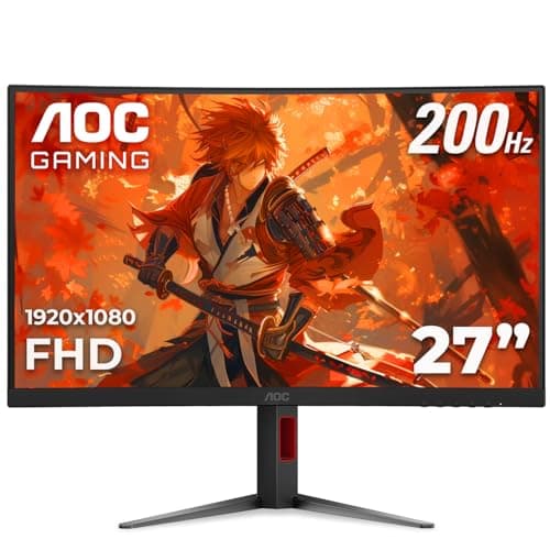 AOC C27G4H2 Monitor de juegos curvo de 27", FHD 1920x1080, 1500R, frecuencia de actualización de 200 Hz, tiempo de respuesta de 0,3 ms, altura ajustable, negro, compatible con conmutador Xbox PS5 - imagen 2