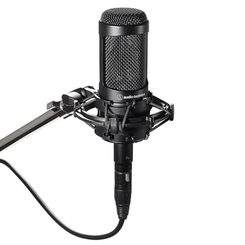 Audio-Technica AT2035 Micrófono de condensador cardioide, perfecto para estudio, podcasting y streaming, salida XLR, incluye soporte de choque personalizado - imagen 2