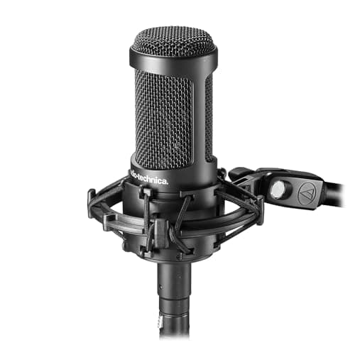 Audio-Technica AT2035 Micrófono de condensador cardioide, perfecto para estudio, podcasting y streaming, salida XLR, incluye soporte de choque personalizado - imagen 3