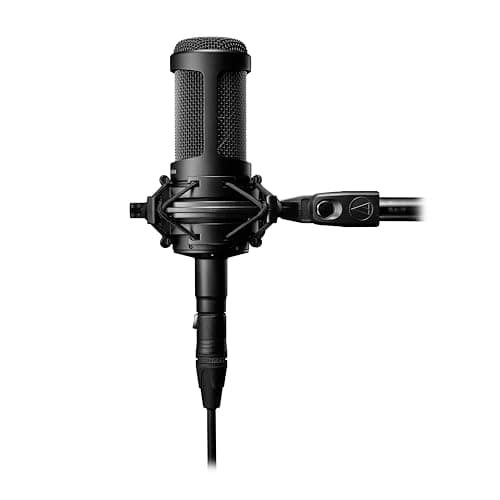 Audio-Technica AT2035 Micrófono de condensador cardioide, perfecto para estudio, podcasting y streaming, salida XLR, incluye soporte de choque personalizado - imagen 4