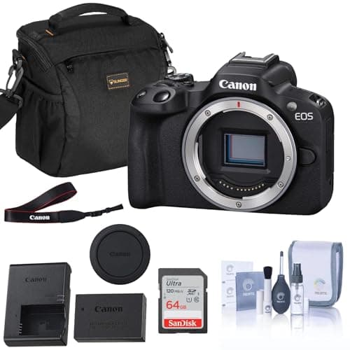 Canon EOS R50 Cámara sin espejo 24.2MP APS-C 4K Video Wi-Fi y Bluetooth Vlogging Cámara con tarjeta de memoria SDXC de 64 GB, bolso de hombro Slinger (solo cuerpo EOS R50) - imagen 2