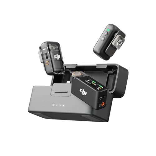 DJI Mic 2 (2 TX + 1 RX + estuche de carga), micrófono inalámbrico todo en uno, cancelación inteligente de ruido, grabación interna flotante de 32 bits, alcance de 250 m (820 pies), micrófono para iPhone, Android, cámara - imagen 2