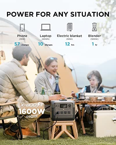 EF ECOFLOW Estación de energía portátil RIVER 2 Pro, batería LiFePO4 de 768 Wh, carga rápida de 70 minutos, 4 tomas de CA de 800 W (X-Boost 1600 W), generador solar para acampar al aire libre/casas rodantes/uso doméstico negro - imagen 5
