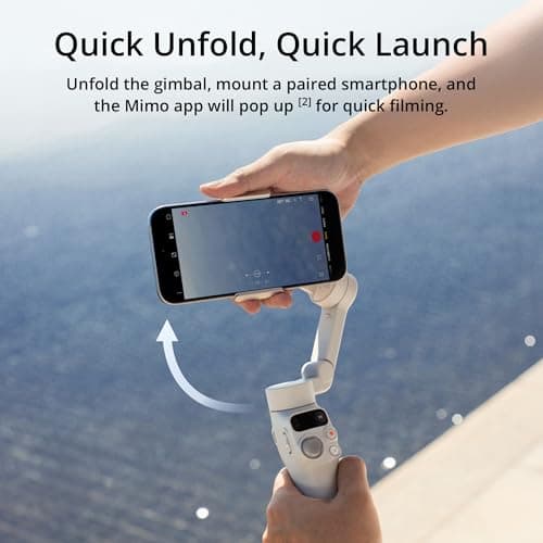Estabilizador de cardán DJI Osmo Mobile 7 para iPhone, Android, trípode incorporado, estabilizador portátil para iPhone, palo selfie, cardán para teléfono de 3 ejes, ActiveTrack 7.0, edición con un solo toque, uso de 10 horas, carga de teléfono - imagen 5