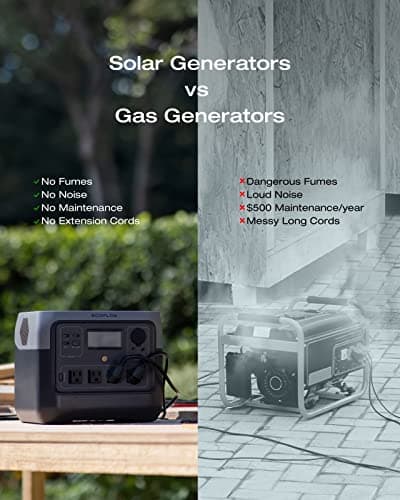 Generador solar EF ECOFLOW RIVER 2 Pro Estación de energía portátil de 768 Wh y batería LiFePO4 de panel solar portátil de 160 W, 70 minutos de carga completa, 4 × CA, para camping, vehículos recreativos, respaldo en el hogar - imagen 5