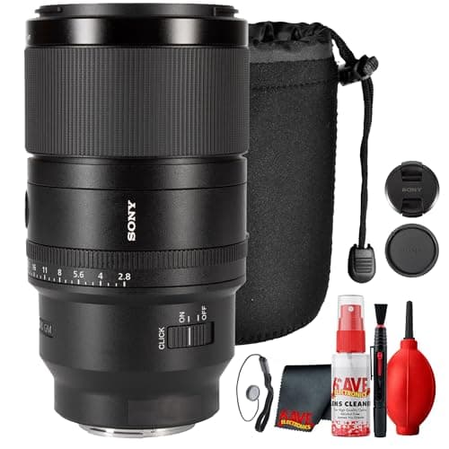 Sony FE 100 mm f/2.8 Lente Macro GM Montura E | 1.4× Prime con estabilización óptica, enfoque interno flotante y rendimiento de fotograma completo + kit de filtro de lente + kit de limpieza + más (paquete de 5 piezas) (renovado) - imagen 2