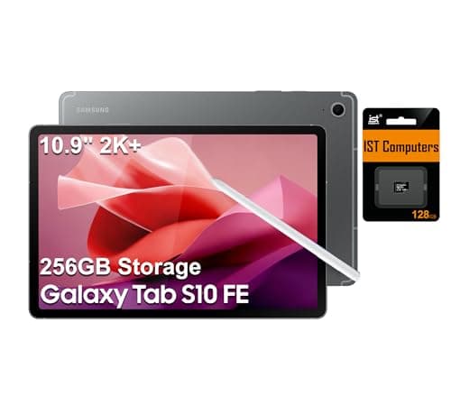 Tableta Android Samsung Galaxy Tab S10 FE AI (pantalla táctil de 10,9" 2K+ 90 Hz, 8 núcleos, 8 GB de RAM, 256 GB de almacenamiento (tarjeta SD de 128 GB+128 GB), S Pen, batería de larga duración, cámaras duales, ultraligero, SM-X520, versión NA - imagen 2