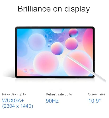 Tableta Android Samsung Galaxy Tab S10 FE AI (pantalla táctil de 10,9" 2K+ 90 Hz, 8 núcleos, 8 GB de RAM, 256 GB de almacenamiento (tarjeta SD de 128 GB+128 GB), S Pen, batería de larga duración, cámaras duales, ultraligero, SM-X520, versión NA - imagen 5