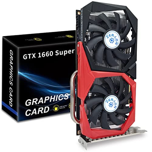 ZER-LON Tarjetas gráficas GeForce GTX 1660 Super 6GB, GDRR6 192Bit PCIE 3.0X16 Gpu para juegos de computadora, tarjeta de video con ventiladores de congelación duales con puertos HDMI/DP/DVI compatible con 4K y 8K HD - imagen 2