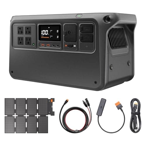 DJI Power 1000 V2 Estación de energía portátil, generador solar con panel solar plegable IBCPOWER de 100 W, batería LFP de 1024 Wh, salida de 2600 W, cable de alimentación solar MC4 a XT60, camping, viaje por carretera, RV - imagen 2