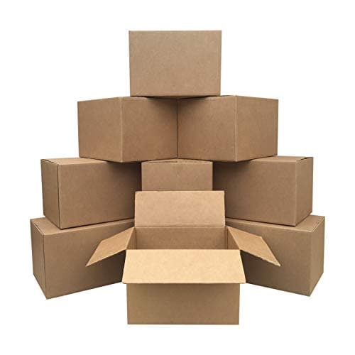 Amazon Basics Cajas de cartón para mudanzas para embalaje y envío, tamaño mediano, 18" x 14" x 12", marrón, paquete de 10 - imagen 2