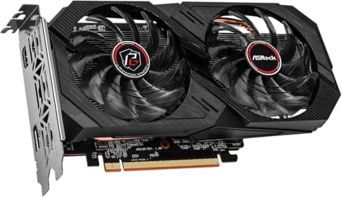 ASRock AMD Radeon RX 6500 XT Phantom Gaming, 4GB OC GDDR6, refrigeración silenciosa de 0dB, PCI Express 4.0, 18 Gbps 64 bits, tarjeta gráfica 7680 x 4320, doble ventilador HDMI DisplayPort (renovado) - imagen 5