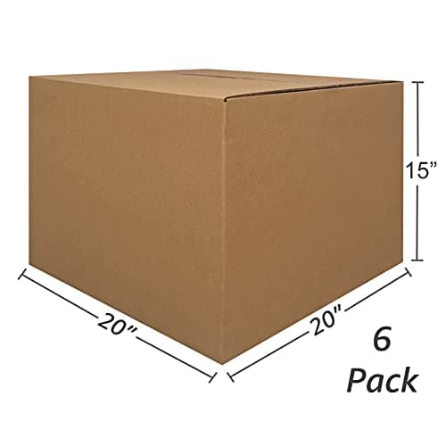 Cajas de mudanza grandes de 20'' x 20'' x 15'' (paquete de 6), cajas de cartón corrugado para embalaje, envío y mudanza - imagen 5