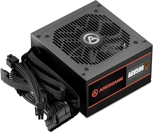 Fuente de alimentación ARESGAME Serie AGV de 500 W, certificación 80 Plus Bronze, fuente de alimentación no modular, 5 años de garantía - imagen 2