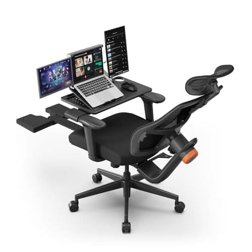Newtral Silla de Oficina Ergonómica con Reposapiés, Soporte Lumbar de Seguimiento Automático, Silla de Escritorio con Respaldo Alto y Reposabrazos 4D, Bloqueo de Inclinación de 136°, Profundidad y Altura del Asiento Ajustables - imagen 2
