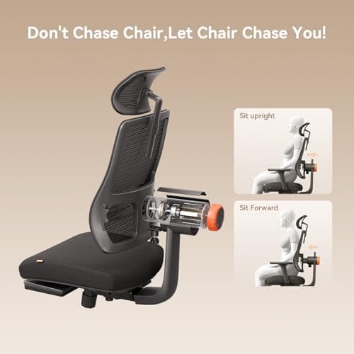 Newtral Silla de Oficina Ergonómica con Reposapiés, Soporte Lumbar de Seguimiento Automático, Silla de Escritorio con Respaldo Alto y Reposabrazos 4D, Bloqueo de Inclinación de 136°, Profundidad y Altura del Asiento Ajustables - imagen 5