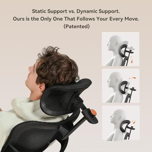 Newtral Silla de Oficina Ergonómica - Silla de Escritorio de Oficina en Casa con Soporte Lumbar Adaptable, con Reposapiés, Reposabrazos 4D, Profundidad y Altura del Asiento Ajustables - imagen 5