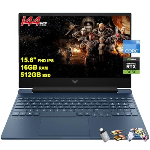 Laptop para juegos HP Victus 15 15.6” FHD IPS antirreflejo 144Hz Intel 8 núcleos i5-12450H (Beat i7-11800H) 16GB RAM 512GB SSD GeForce RTX 3050 retroiluminado B&O Carga rápida Win11 azul con accesorio ICP - imagen 2
