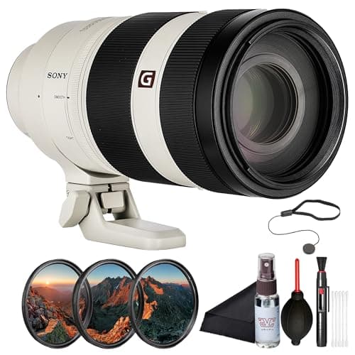 Sony FE 100–400 mm F4.5–5.6 GM OSS Teleobjetivo con zoom (SEL100400GM) SteadyShot óptico | Montura E de fotograma completo | Kit de filtro, protector de tapa, kit de limpieza y más - imagen 2