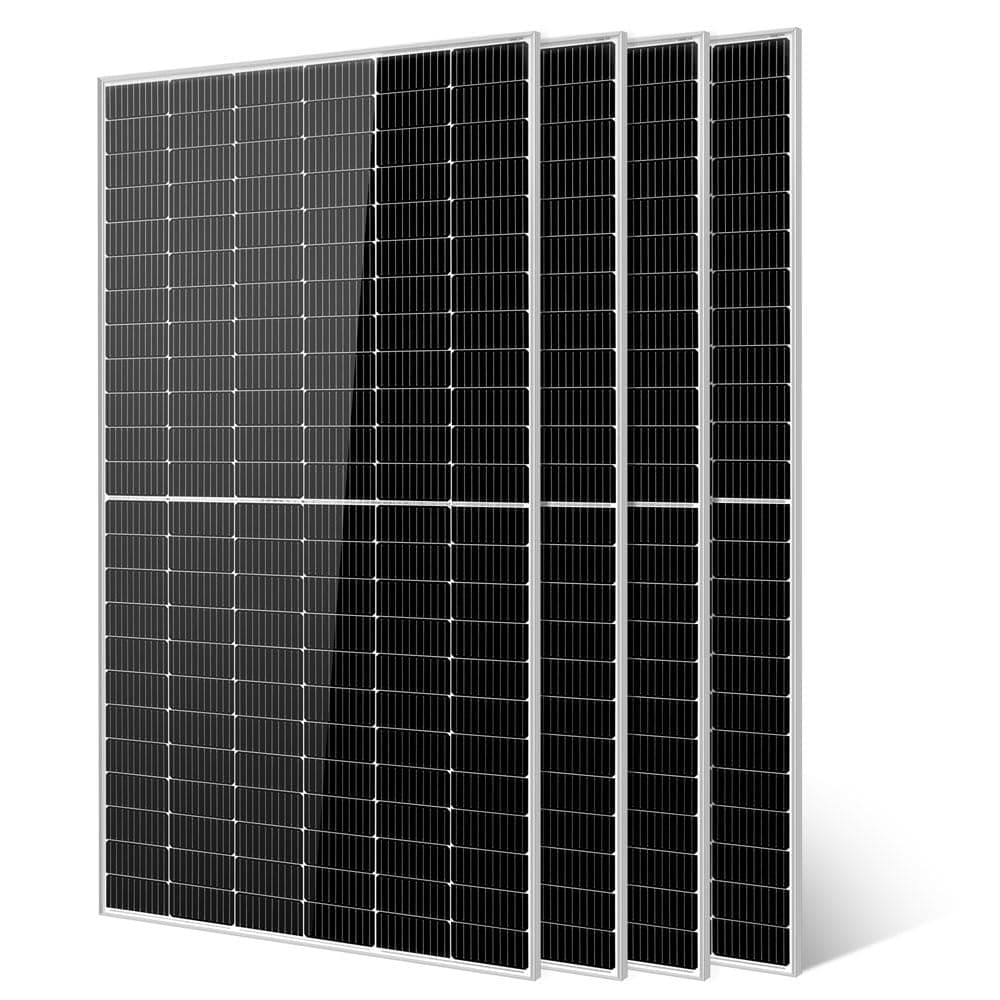 SUNGOLDPOWER Panel solar de 550 W, 4 unidades, monocristalino, alta eficiencia, IP68 resistente al agua para cargar batería de 12 V/24 V/36 V/48 V en techo, patio, granja, marino, sistema de red de encendido/apagado UL61730 (total 2200 W) - imagen 1