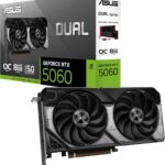 ASUS Dual GeForce RTX™ 5060 8GB GDDR7 OC Edition (PCIe 5.0, 8GB GDDR7, DLSS 4, HDMI 2.1b, DisplayPort 2.1b, diseño de 2.5 ranuras, diseño de ventilador de tecnología axial, tecnología 0dB y más) - imagen 1