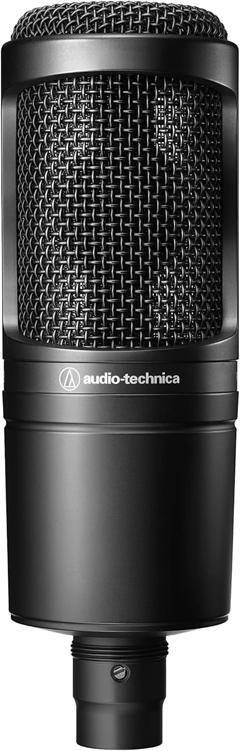 Audio-Technica AT2020 Micrófono de estudio XLR de condensador cardioide, ideal para aplicaciones de proyecto/estudio en casa, negro - imagen 1