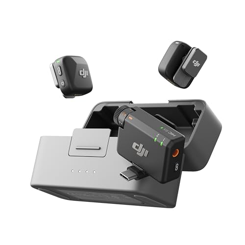 DJI Mic Mini (2 TX + 1 RX + Estuche de Carga), Micrófono Lavalier Inalámbrico para iPhone/Cámara/Android, Ultraligero, Audio Rico en Detalles, Uso 48h, Cancelación de Ruido, Limitación Automática, Vlog, Streaming - imagen 2