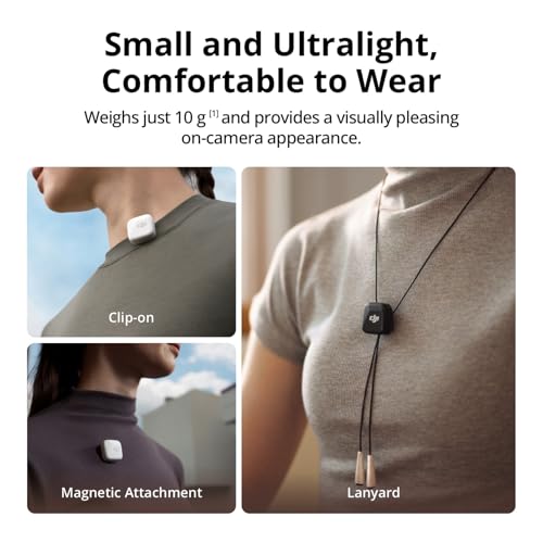 DJI Mic Mini (2 TX + 1 RX + Estuche de Carga), Micrófono Lavalier Inalámbrico para iPhone/Cámara/Android, Ultraligero, Audio Rico en Detalles, Uso 48h, Cancelación de Ruido, Limitación Automática, Vlog, Streaming - imagen 3