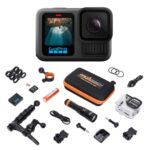 GoPro HERO12 Kit de buceo con cámara de acción impermeable con vídeo UHD 5.3K60, fotos HDR de 27 MP, paquete con carcasa protectora, paquete de luz de vídeo, bandeja para cámara, doble clip, tarjeta microSD de 64 GB (Hero12) - imagen 2