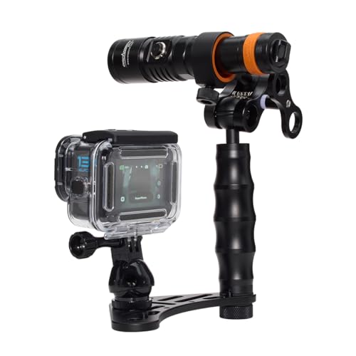 GoPro HERO12 Kit de buceo con cámara de acción impermeable con vídeo UHD 5.3K60, fotos HDR de 27 MP, paquete con carcasa protectora, paquete de luz de vídeo, bandeja para cámara, doble clip, tarjeta microSD de 64 GB (Hero12) - imagen 4