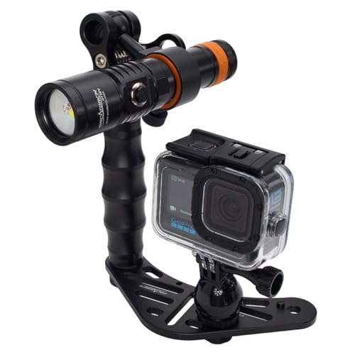 GoPro HERO12 Kit de buceo con cámara de acción impermeable con vídeo UHD 5.3K60, fotos HDR de 27 MP, paquete con carcasa protectora, paquete de luz de vídeo, bandeja para cámara, doble clip, tarjeta microSD de 64 GB (Hero12) - imagen 5